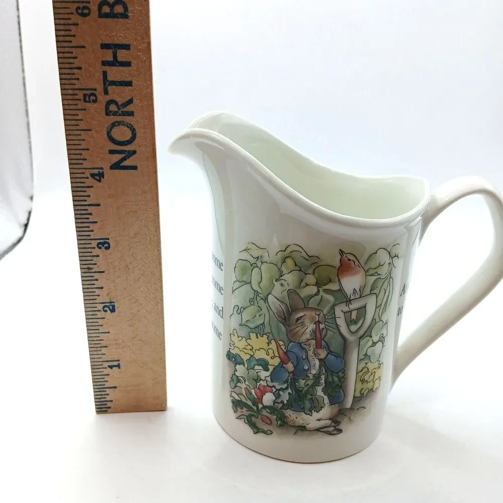 Vtg Beatrix Potter 10 Oz Cream Pitcher Peter Rabbit Wedgwood & Barlaston Etruria
